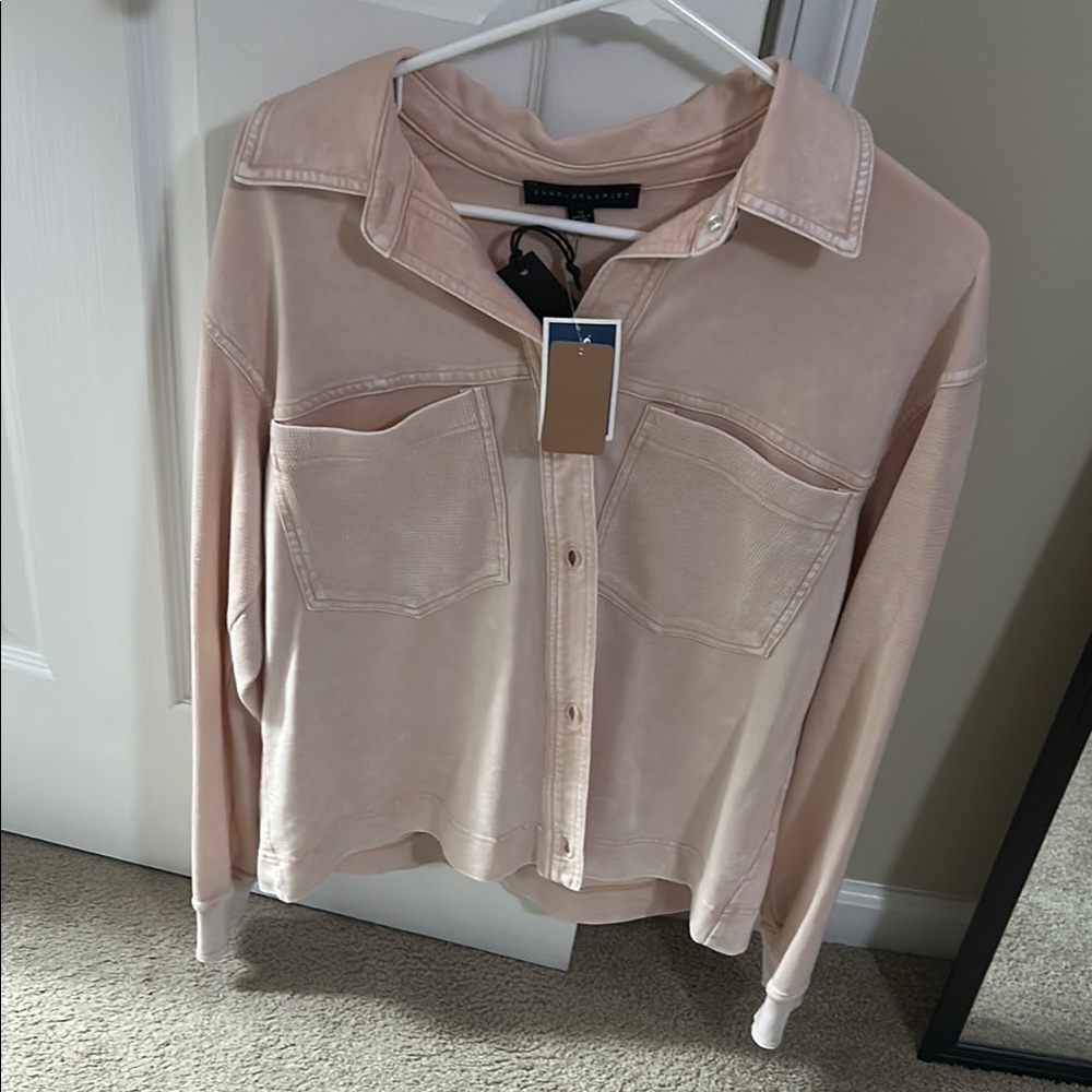 Sandro Paris Light Pink Button-Up Shirt
